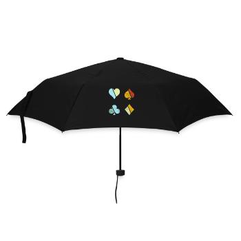 Poker Rétro - Parapluie standard - noir - Devant