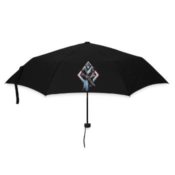 Epic Gamer Guardian with Pastel Colors Background - Umbrella (small) - black - Front