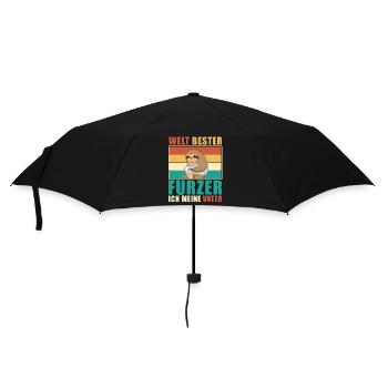 Lustiger Vater Spruch - Papa der beste Furzer - Regenschirm (klein) - Schwarz - Vorne