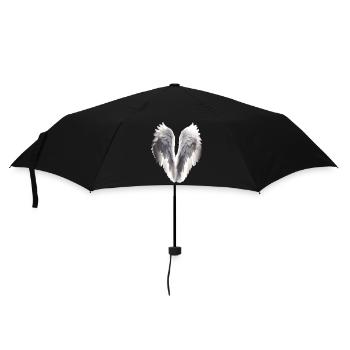 Engelsflügel - Regenschirm (klein) - Schwarz - Vorne