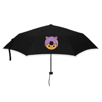 Donut de chat - Parapluie standard - noir - Devant