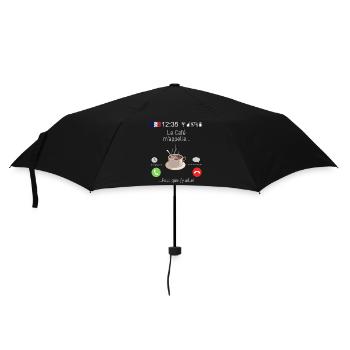 Le Café M appelle Faut que j y aille - Parapluie standard - noir - Devant