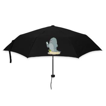 Seehund Smartphone - Regenschirm (klein) - Schwarz - Vorne