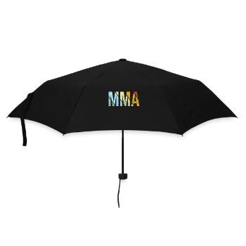 mma retro - Regenschirm (klein) - Schwarz - Vorne