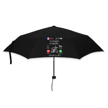 Le voyage M'appelle Faut que j'y aille! - Parapluie standard - noir - Devant
