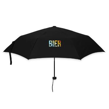Beer retro - Umbrella (small) - black - Front