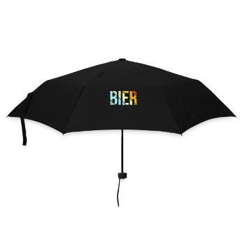 Beer Retro - Umbrella (small) - black - Front