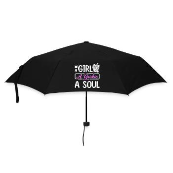 Une fille un yorkie une âme - Parapluie standard - noir - Devant