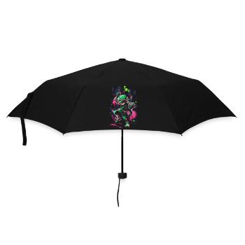 Waldjunge als Gaming-Legende im coolen Design - Regenschirm (klein) - Schwarz - Vorne