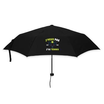 J'Peux Pas J'Ai Tennis Sport Cadeau Humoristique - Parapluie standard - noir - Devant