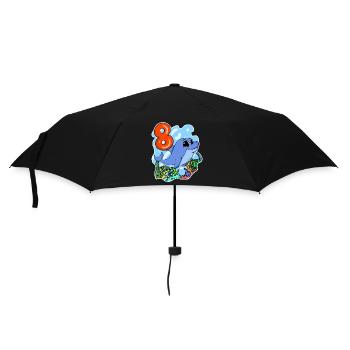 8th Birthday Motif Dolphin - eight years - Umbrella (small) - black - Front