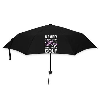 Ne sous-estimez jamais une femme ou une fille de golf - Parapluie standard - noir - Devant