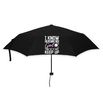 I know I play golf like a girl try to keep up - Umbrella (small) - black - Front