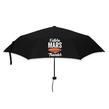 Zukünftiger Mars Reisender Planet Astronaut - Regenschirm (klein) - Schwarz - Vorne