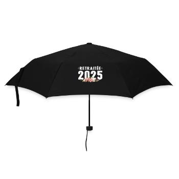 Retraitée 2025 - Parapluie standard - noir - Devant