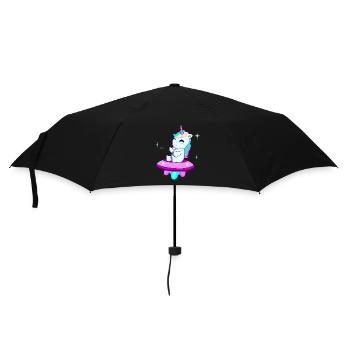Licorne sur un OVNI - Parapluie standard - noir - Devant