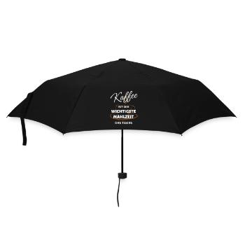 Kaffee ist die wichtigste Mahlzeit des Tages-Funny - Regenschirm (klein) - Schwarz - Vorne