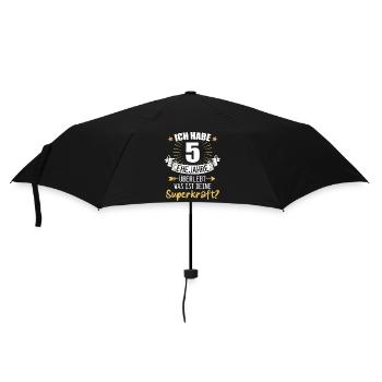 5 Hochzeitstag Geschenk Ehejahre - Regenschirm (klein) - Schwarz - Vorne