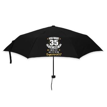 35 Hochzeitstag Geschenk Ehejahre - Regenschirm (klein) - Schwarz - Vorne