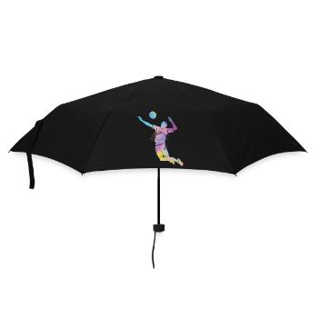 Joueurs de volley-ball enfants beach-volley - Parapluie standard - noir - Devant