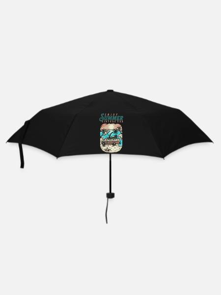 Enjoy summer vintage van - Umbrella (small) - black