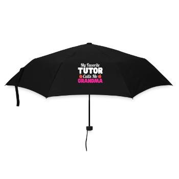 Tutor Geschenk Tutor - Regenschirm (klein) - Schwarz - Vorne