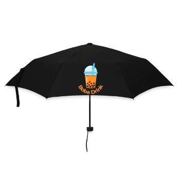 Une boisson japonaise au thé boba : le thé à bulles d’orange - Parapluie standard - noir - Devant