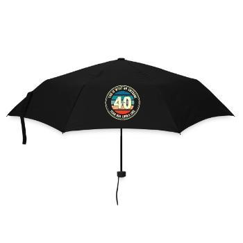 40. Geburtstag so sieht man mit 40 Retro Geschenk - Regenschirm (klein) - Schwarz - Vorne
