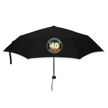 40. Geburtstag so sieht man mit 40 Retro Geschenk - Regenschirm (klein) - Schwarz - Vorne