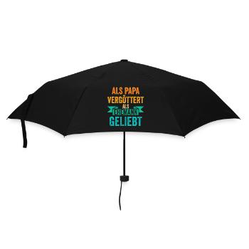 Als Papa Vergöttert Als Ehemann Geliebt - Regenschirm (klein) - Schwarz - Vorne