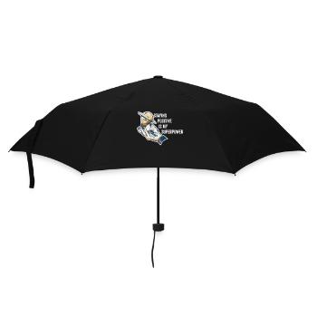 Positiv zu bleiben ist meine Superkraft - Regenschirm (klein) - Schwarz - Vorne