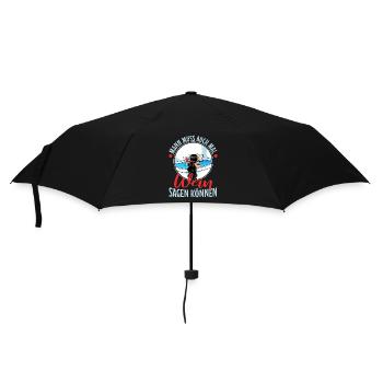Man muss auch mal wein sagen können - Regenschirm (klein) - Schwarz - Vorne
