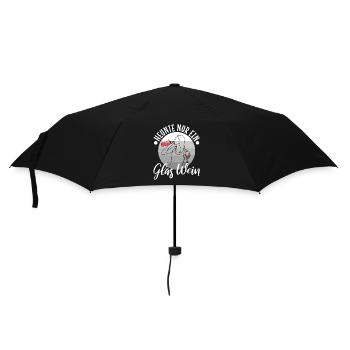 Heute nur ein glas wein - Regenschirm (klein) - Schwarz - Vorne
