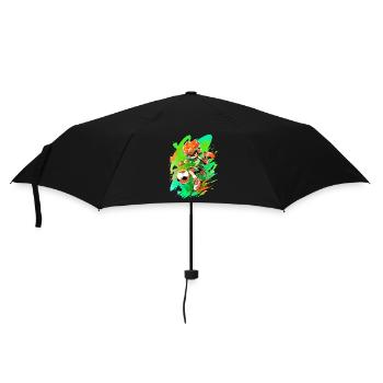 Unique cartoon footballer in gaming style - Umbrella (small) - black - Front