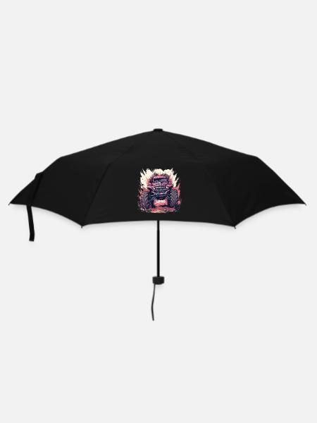 Monstertruck - Regenschirm (klein) - Schwarz