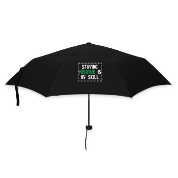 Positiv zu bleiben ist meine Kunst - Regenschirm (klein) - Schwarz - Vorne