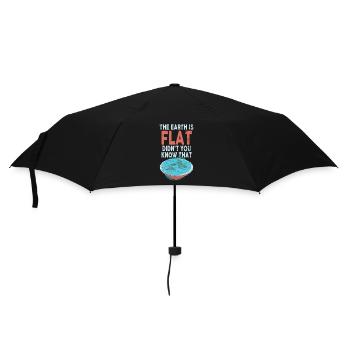 Die Erde ist flach, wussten Sie das nicht? - Regenschirm (klein) - Schwarz - Vorne