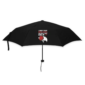 I only play ping pong on days marked with "Y" - Umbrella (small) - black - Front