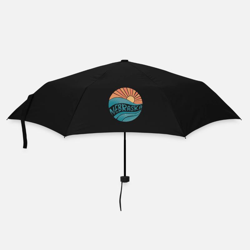 Nebraska - Regenschirm (klein) - Schwarz