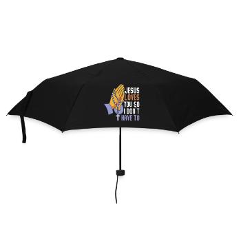 Jésus t’aime pour que je n’aie pas à le faire - Parapluie standard - noir - Devant