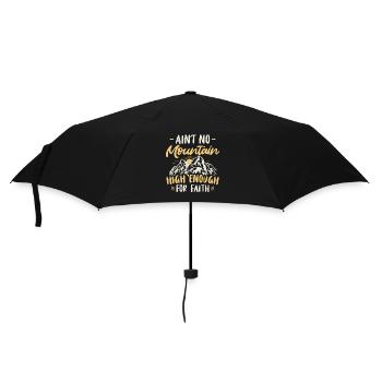 No mountain is high enough for faith in Jesus - Umbrella (small) - black - Front
