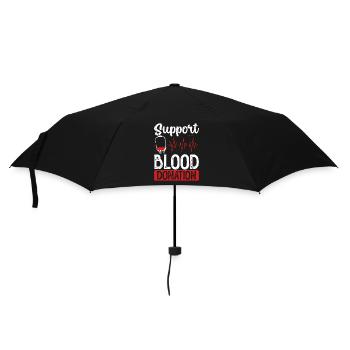 Unterstützung Blutspende - Regenschirm (klein) - Schwarz - Vorne