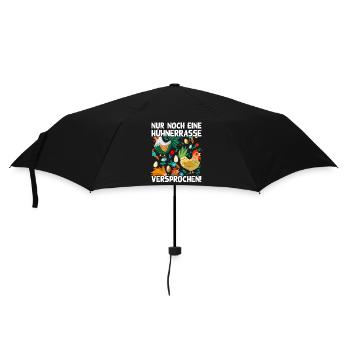 Nur noch eine Hühnerrasse versprochen Lustig Huhn - Regenschirm (klein) - Schwarz - Vorne