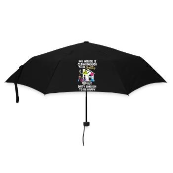 My House Is Clean Enough To Be Healthy - Umbrella (small) - black - Front
