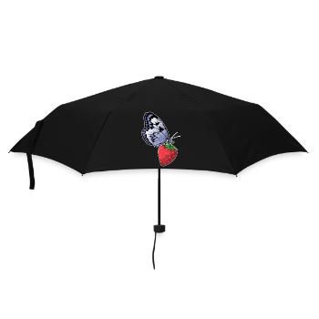 Fraise papillon - Parapluie standard - noir - Devant
