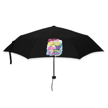 GEBEN SIE NIEMALS AUF - Regenschirm (klein) - Schwarz - Vorne