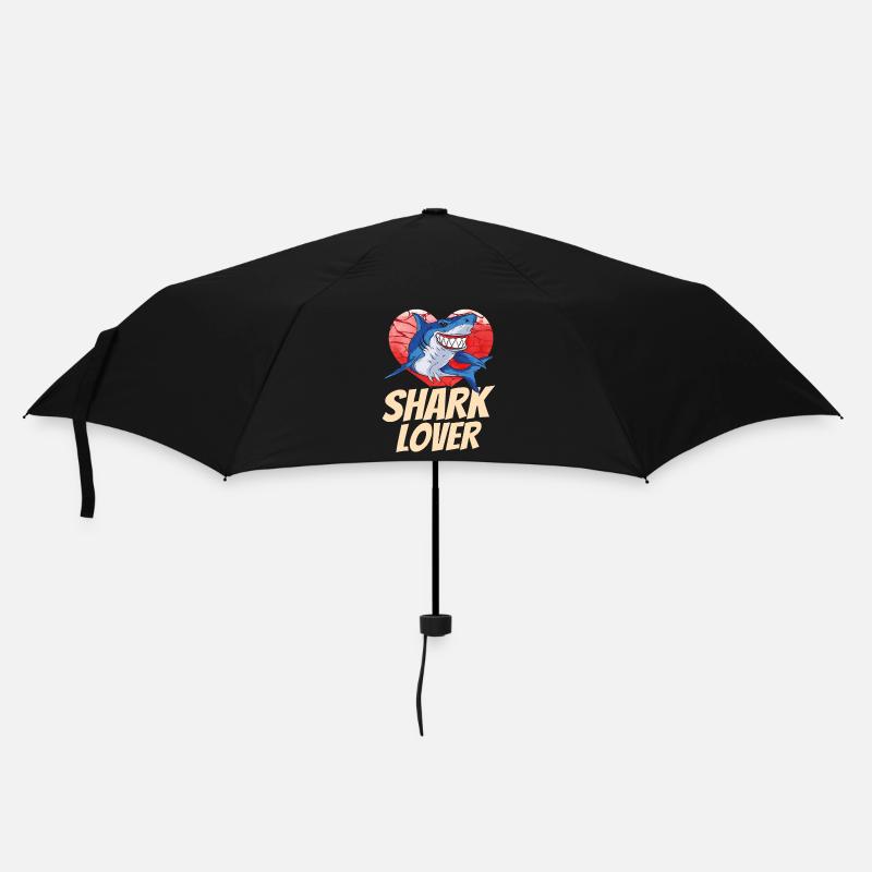 Amateur de requin Dent de requin Requin Plongée avec requin - Parapluie standard - noir