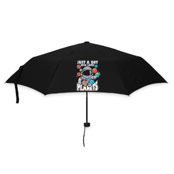 Juste un garçon qui aime les planètes du système solaire - Parapluie standard - noir - Devant