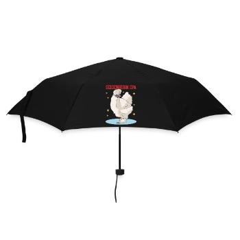 Seidenhuhn Opa Silkie Huhn Seidenhühner Geschenk - Regenschirm (klein) - Schwarz - Vorne