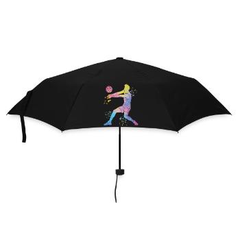 Joueurs de volley-ball enfants beach-volley - Parapluie standard - noir - Devant